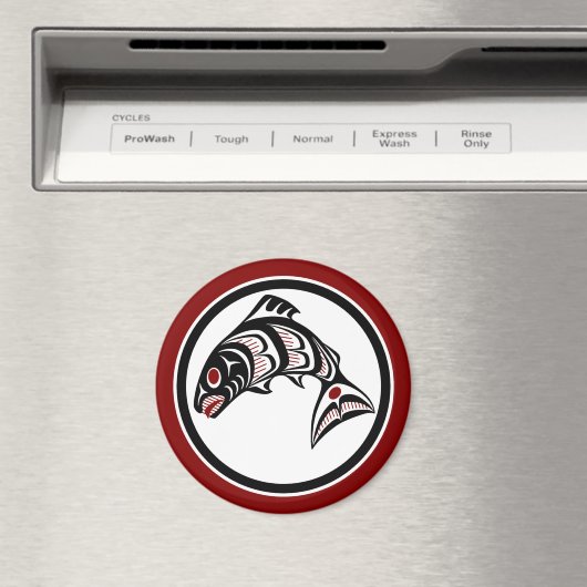 Noordwestkust van de Stille Oceaan Haida art Salmo Magneet (Insitu (Vaatwasser))