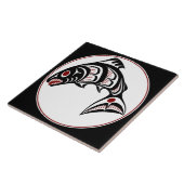 Noordwestkust van de Stille Oceaan Haida art Salmo Tegeltje (Zijkant)