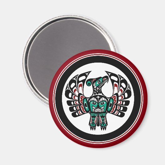 Noordwestkust van de Stille Oceaan Haida art Thund Magneet (Voorkant / Achterkant)