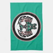 Noordwestkust van de Stille Oceaan Haida art Thund Theedoek (Verticaal)