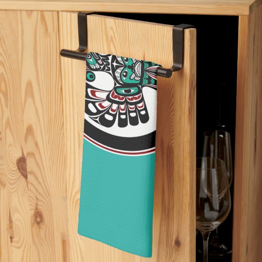 Noordwestkust van de Stille Oceaan Haida art Thund Theedoek (Derde Gevouwen)