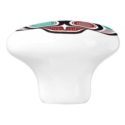 Noordwestkust van de Stille Oceaan Haida Kat Keramische Knop (Zijkant)