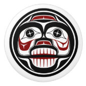 Noordwestkust van de Stille Oceaan: Haida-sluipsko Keramische Knop (Voorkant)