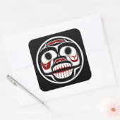 Noordwestkust van de Stille Oceaan: Haida-sluipsko Vierkante Sticker (Envelop)