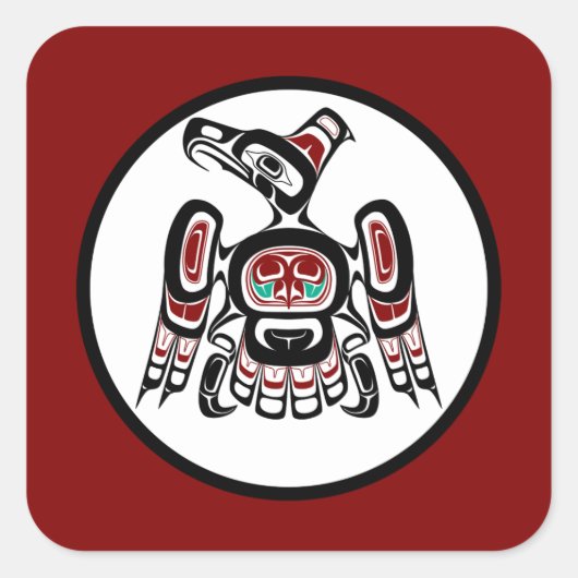 Noordwestkust van de Stille Oceaan Kaigani Thunder Vierkante Sticker (Voorkant)