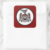 Noordwestkust van de Stille Oceaan Kaigani Thunder Vierkante Sticker (Tas)