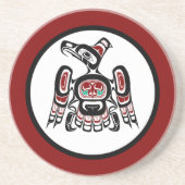 Noordwestkust van de Stille Oceaan Kaigani Thunder Zandsteen Onderzetter (Voorkant)