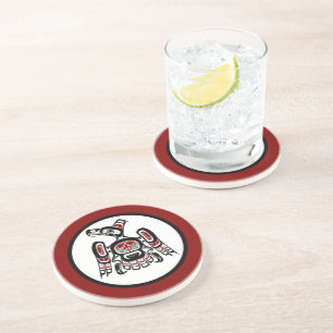 Noordwestkust van de Stille Oceaan Kaigani Thunder Zandsteen Onderzetter