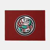 Noordwestkust van de Stille Oceaan Otter die zalm  Deurmat (Voorkant)