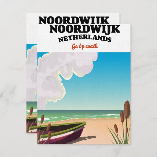 Noordwijk Nederland reisposter (Voorkant / Achterkant)