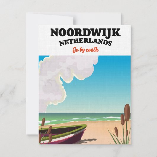 Noordwijk Nederland reisposter (Achterkant)