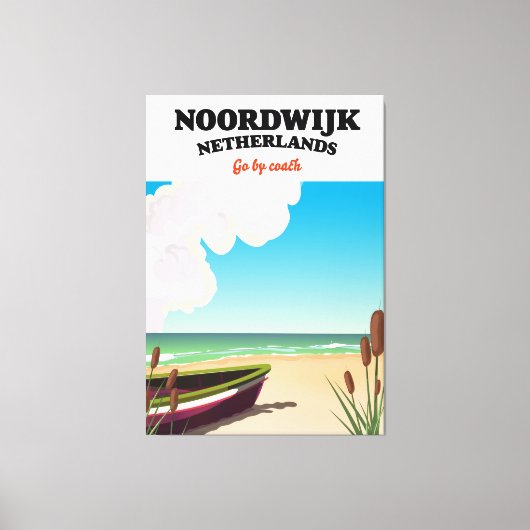 Noordwijk Nederland reisposter Canvas Afdruk (Voorkant)