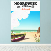 Noordwijk Nederland reisposter Canvas Afdruk (Insitu (Houten vloer))