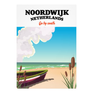 Noordwijk Nederland reisposter Foto Afdruk
