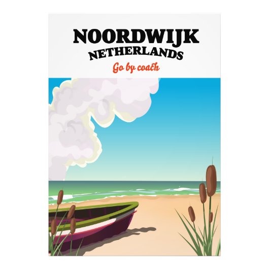 Noordwijk Nederland reisposter Foto Afdruk (Voorkant)