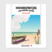 Noordwijk Nederland reisposter Sticker (Vel)