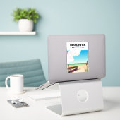 Noordwijk Nederland reisposter Sticker (Laptop op bureau)