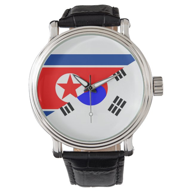 noordzuidelijk korea - symbool van de halve vlag horloge (Voorkant)