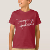 Noors Amerikaans gejumeleerd hart T-shirt (Voorkant)