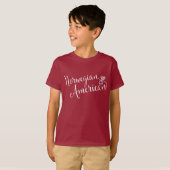 Noors Amerikaans gejumeleerd hart T-shirt (Voorkant volledig)