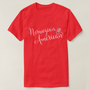 Noors Amerikaans gejumeleerd hart T-shirt