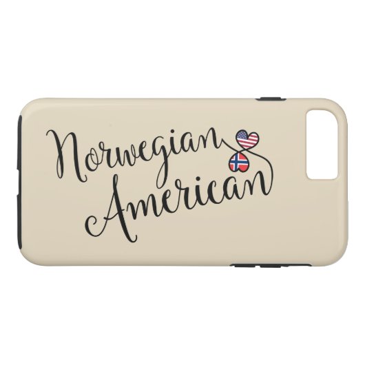 Noors Amerikaans Ton Hearts Cell Phone Case (Achterkant (Horizontaal))