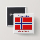 Noors Amerikaans Vierkante Button 5,1 Cm (Voorkant /achterkant)