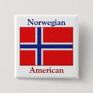 Noors Amerikaans Vierkante Button 5,1 Cm