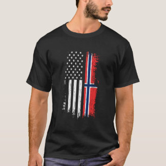 Noors-Amerikaanse Vlag Pride Noorwegen VS T-shirt