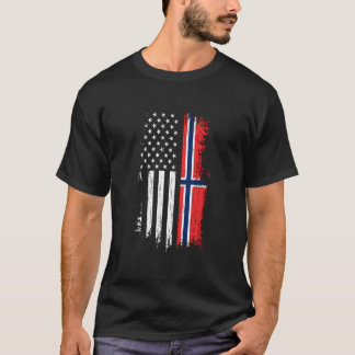 Noors-Amerikaanse Vlag Pride Noorwegen VS T-shirt