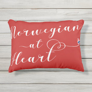Noors bij Heart Accent Pillow, Noorwegen Buitenkussen