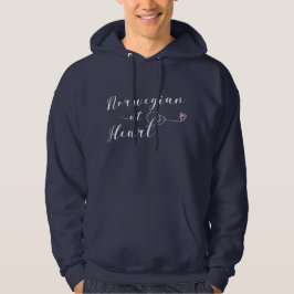 Noors bij Heart Hoodie, Noorwegen Hoodie