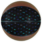 Noors bij nachtbasketbal basketbal (Voorkant)