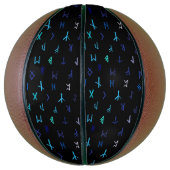 Noors bij nachtbasketbal basketbal (Verticaal)