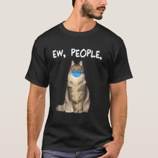 Noors bos Ew People Cat Wearing Face Masker T-shirt
