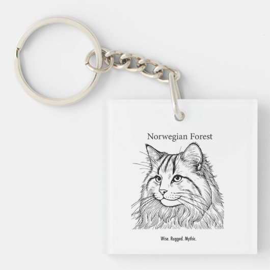 Noors bosportret sleutelhanger (Voorkant)