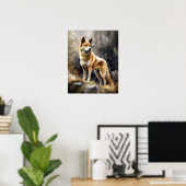 Noors Buhund Dog Art Print Poster (Thuiskantoor)