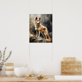 Noors Buhund Dog Art Print Poster (Keuken)