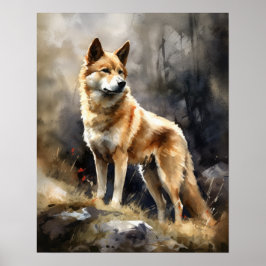 Noors Buhund Dog Art Print Poster