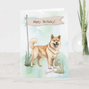 Noors Buhund Hondenras onder verjaardagsbord Kaart