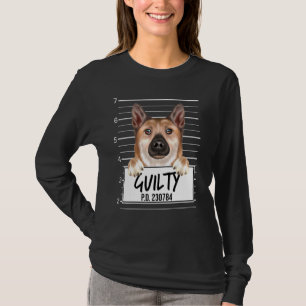 Noors Buhund Mugshot Guilty Dog T-shirt