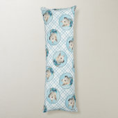 Noors Buhund Schilderij Wheaten Originele Hond Kun Lichaamskussen (Achterkant (Verticaal))