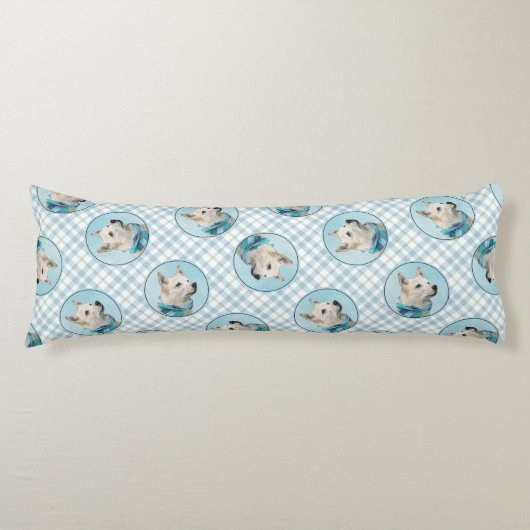 Noors Buhund Schilderij Wheaten Originele Hond Kun Lichaamskussen (Voorkant)