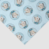 Noors Buhund Schilderij Wheaten Originele Hond Kun Tissuepapier (Detail)