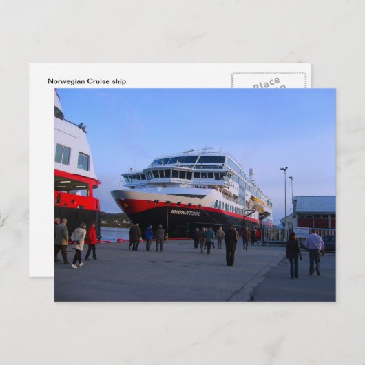 Noors cruiseschip briefkaart (Voorkant / Achterkant)