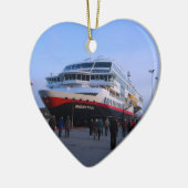 Noors cruiseschip keramisch ornament (Links)