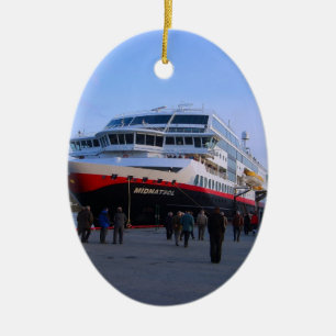 Noors cruiseschip keramisch ornament