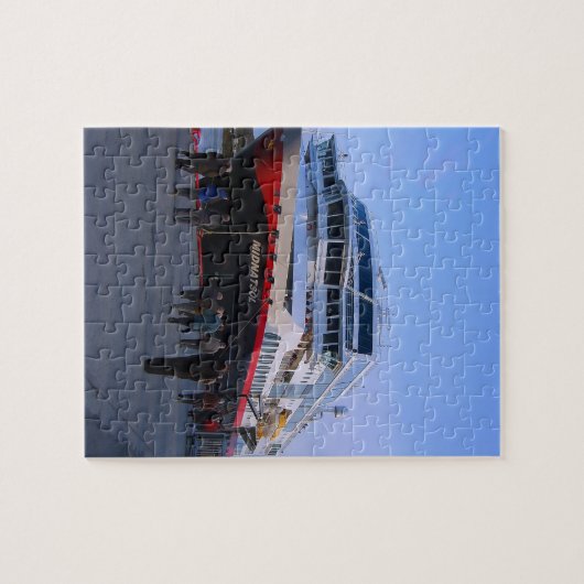 Noors cruiseschip legpuzzel (Horizontaal)