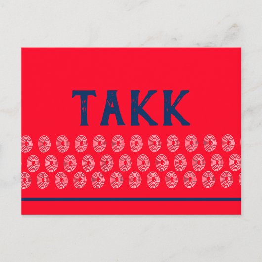 Noors Dank Je Wel Briefkaart (Voorkant)