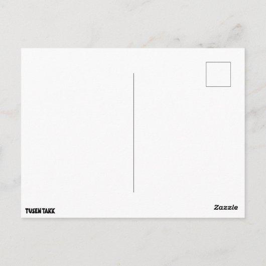 Noors "Dank u" Zwart-wit Lino Cut Briefkaart (Achterkant)